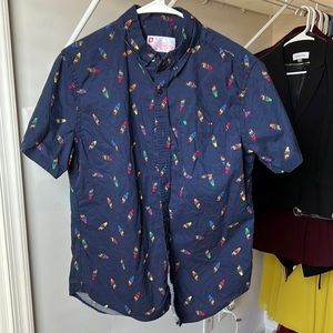 Rainbow Ice Cream Cone Button Down
